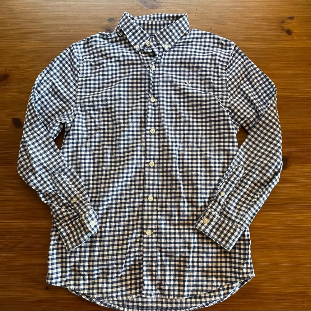 Vineyard Vines by Shep & Ian Whale Shirt Flannel Button Down - Medium 12-14
